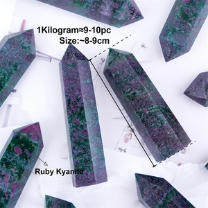 Groothandel Hete Verkoop Robijn In Kyaniet Toren Natuurlijke Kristallen Ambachten Robijn Fuchsite Punt Voor Genezing - Product Image 1
