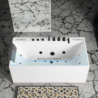 Baignoire de spa moderne autoportante en acrylique avec hydromassage à jet d'air intégré Robinet écologique inclus Utilisation dans la salle de bain
