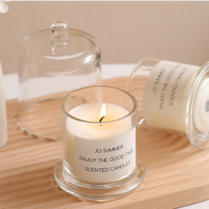 Pots de bougie en verre cristal en forme de cloche ronde claire cire de soja parfumée pour mariage <span class=keywords><strong>d</strong></span>écor de noël avec couvercle en <span class=keywords><strong>d</strong></span>ôme de verre - Product Image 2