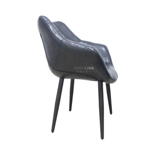 Commercio all'ingrosso della fabbrica di Design moderno cuoio PU vernice a spruzzo di metallo soggiorno <span class=keywords><strong>sedia</strong></span>, posto di svago <span class=keywords><strong>sedia</strong></span> per gli ospiti, semplice <span class=keywords><strong>sedia</strong></span> da ufficio - Product Image 4