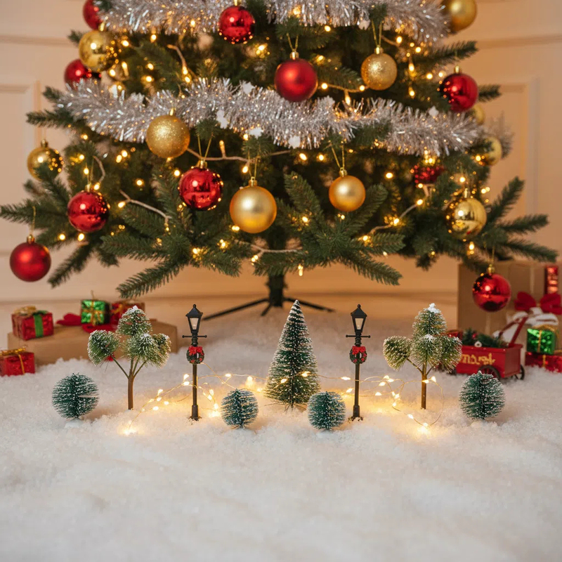 Christmas Village Miniature Figurines Fairy Garden
