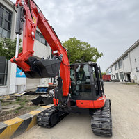 Excavatrice compacte KX057-4 Kubota de 5.7 tonnes mini excavatrice basse heures bien maintenues zéro conception d'oscillation de queue utilisée par Kubota KX057-4