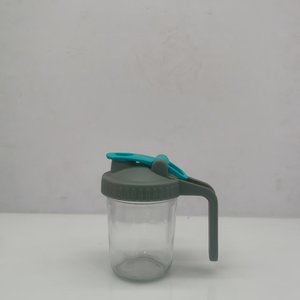 ขวดแก้วใสทรงตรงพร้อมฝาพลาสติกแบบพลิกมีหูจับ ภาชนะแก้วใสสำหรับห้องครัว - Product Image 6