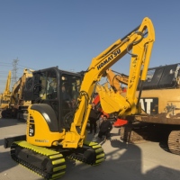 Mini-excavatrice sur chenilles Komatsu PC30 d'occasion à bas prix, 3 tonnes, faible nombre d'heures, avec moteur d'origine de 18,2 kW, 0,16 m³