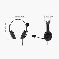 Vente chaude 3.5mm Bureau Call Center Casque pour Pc Réduction du Bruit Casque Filaire avec Micro