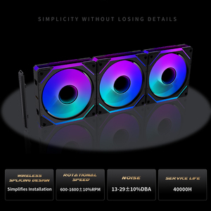 Lovingcool Fabriek Groothandel 120Mm Rgb Computerkast Koelventilator Dc 12V Sync 5V 3pin Argb Gaming Pc Koeler Bouwsteenventilatoren - Product Image 6