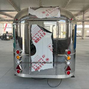 Chariots à hot-dogs pour restaurants entièrement équipés sur roues, remorque alimentaire colorée de type camping-car - Product Image 3