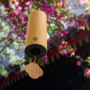 Carillon à vent de style chinois haut de gamme, cloche rétro en bambou à tenir à la main pour la méditation, la guérison et le yoga - Product Image 5