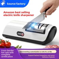 Afilador de Cuchillos Eléctrico Inteligente Multifuncional de Alta Potencia con Control por Botones, Totalmente Automático, para Cocina y Hogar