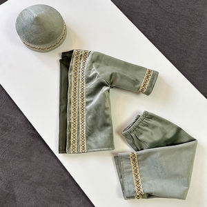 Ensemble ethnique pour enfants, motif multi-motifs, élégant motif floral brodé, veste d'automne, vêtements de fête pour garçons et filles - Product Image 5