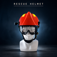 Casque de sauvetage professionnel pour pompiers avec lunettes intégrées, ignifuge, haute visibilité, casque de sécurité pour pompiers