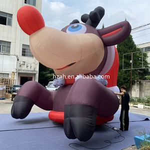 ضخمة عيد الميلاد نفخ الرنة الغزلان الدائمة للعطلات الديكور في الهواء الطلق - Product Image 3