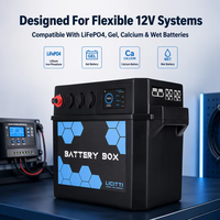 Kit DIY de boîtier de batterie LiFePO4 12V pour batteries au lithium 100Ah 200Ah 300Ah avec écran LCD, boîtes et supports de batteries