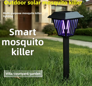 Lampe Solaire Anti-Moustiques Extérieure Étanche à LED UV, Piège à Insectes Alimenté par Énergie Solaire pour Jardin, Pelouse, Patio, Allée - Product Image 6