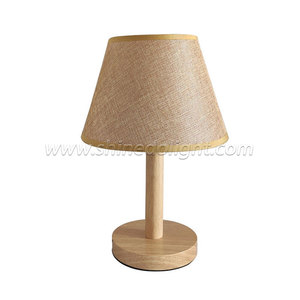 Lampe de bureau LED <span class=keywords><strong>en</strong></span> bois de tissu chinois moderne Simple Ins vent batterie de chevet nouveau <span class=keywords><strong>Luminaire</strong></span> Zhongshan pour salon étude chambre - Product Image 2