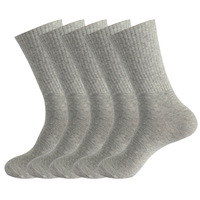 Chaussettes de sport blanches unies en gros, chaussettes de tennis unisexes bon marché pour l'entraînement