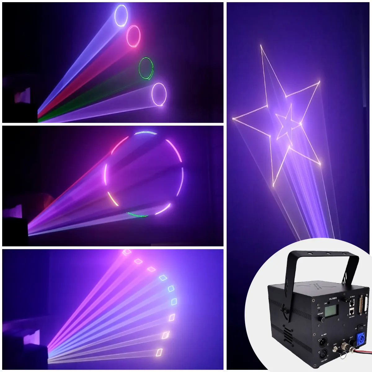 Harga pabrik animasi Warna Penuh 1W/2W/3W/5W/8W/10W ILDA lampu Laser panggung pertunjukkan pesta disko lampu Laser RGB