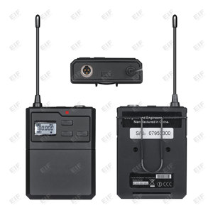 EIF MY-1000 Sistema de Micrófono Inalámbrico UHF de Doble Canal Negro de Alta Calidad para DJ y Karaoke, Ideal para Actuaciones en Escenario - Product Image 5