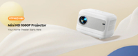 Proyektor LCD Portabel Model H86 720p Home Theater 200 Lumens Fokus Elektrik Keystone Digital Android 9 Siap 3D Dapat Dikantongi