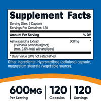 Capsules d'Ashwagandha personnalisées OEM Suppléments d'herbes pour adultes Suppléments diététiques de soutien au stress et à l'humeur