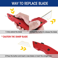 Premium All-Metal Heavy Duty Box Cutter Outil de couteau utilitaire Changement rapide Lames de rasoir supplémentaires DIY OEM Personnalisation prise en charge en Chine