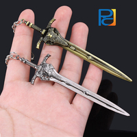 Vente chaude de haute qualité anime arme porte-clés World of Warcraft Dark Soul Alterius épée porte-clés japon anime porte-clés