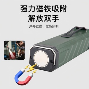 ไฟฉายอลูมิเนียมอัลลอยแบบชาร์จไฟได้ ไฟ LED สำหรับงานอุตสาหกรรม พร้อมตะขอแม่เหล็กและคลิปหนีบ พับได้ 90 องศา - Product Image 4