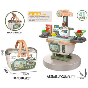 Ensemble de 41 jouets de supermarché avec panier, caisse enregistreuse, jeu de simulation, jeu de rôle, cadeau éducatif pour enfants, certifié EN71 - Product Image 5