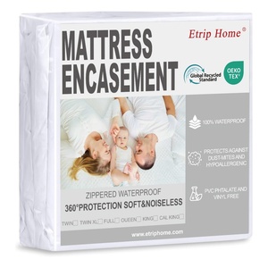 <span class=keywords><strong>Funda</strong></span> de colchón con cremallera de algodón para cama, <span class=keywords><strong>Funda</strong></span> de colchón con cremallera, Protector de colchón <span class=keywords><strong>impermeable</strong></span> con cremallera - Product Image 1