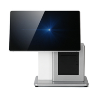 Terminal de point de vente tactile tout-en-un à double écran 15,6 pouces Windows Intel I5/i3 pour commerce de détail, boîtier métallique, caisse enregistreuse