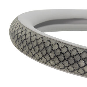 Housse de volant élégante à motif écailles de poisson entièrement ornée de strass, ajustement universel, douce et confortable, décoration de voiture - Product Image 6