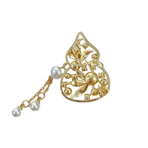 Broche de Aleación de Lujo Ligero y Elegante con Cristales y Perlas de Imitación, Ideal para Banquetes, Bodas y Fiestas - Product Image 6