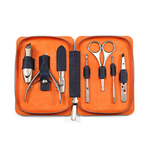 Kit de 7 outils de <span class=keywords><strong>manucure</strong></span> et de toilettage personnels en acier inoxydable avec sac - Ensemble de coupe-ongles portable de voyage - Product Image 5