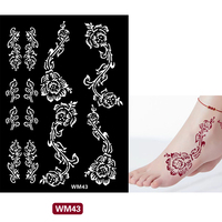 Pochoir de tatouage pour doigts et mains, modèle 888, personnalisable en usine, avec peinture en spray et pâte de henné