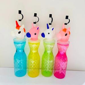 Vaso de Plástico Desechable de Liberación Rápida para Bebidas de Mascotas con Pajita, Diseño de Dibujos Animados de Animales y Dinosaurios de Acero Inoxidable con Diamantes - Product Image 4