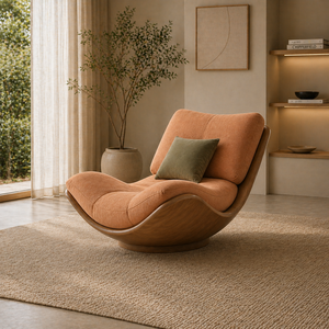 Sillón Moderno Tapizado con Madera Sólida, Cómodo Sillón de Lectura para <span class=keywords><strong>Hotel</strong></span>, Dormitorio, Sala de Estar, Oficina - Product Image 4