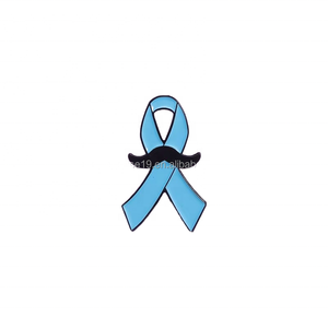 Divertidos broches <span class=keywords><strong>de</strong></span> aleación <span class=keywords><strong>de</strong></span> zinc con esmalte suave, chapados en níquel negro, con diseño <span class=keywords><strong>de</strong></span> cinta <span class=keywords><strong>de</strong></span> barba azul, para mochilas <span class=keywords><strong>de</strong></span> moda <span class=keywords><strong>de</strong></span> Acción <span class=keywords><strong>de</strong></span> Gracias, <span class=keywords><strong>que</strong></span> promueven el cuidado. - Product Image 1