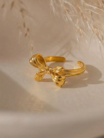 Edelstahl 18K Gold Plattiert INS Phoenix Hochwertige Textur Offener Schleifenring Europäisch-Amerikanisches Luxus-Design für Damen