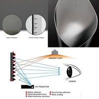 Écran de projection au sol ALR de 120 pouces pour projecteur laser 4K UST VAVA Fengmi Wemax XGIMI Changhong CHiQ Dangbei