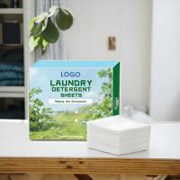 Feuilles de lessive OEM biodégradables, formule naturelle pour le lavage quotidien, emballage recyclable
