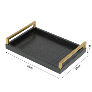 Trang trí khay da với màu vàng xử lý cá sấu da khay sang trọng - Product Image 2