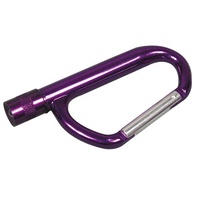 Mini lampe torche LED en aluminium avec logo personnalisé, porte-clés mousqueton, pas cher