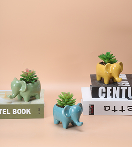 <span class=keywords><strong>Vasi</strong></span> di fiori in ceramica in stile moderno fioriere nuova forma di animale (giraffa unicorno) vaso smaltato per interni/esterni decorazione da giardino succulenta - Product Image 6