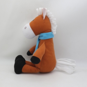 Jouets en peluche personnalisés style Kawaii doux cheval en peluche cadeaux de vacances Animal en peluche pour <span class=keywords><strong>poney</strong></span> avec écharpe PP coton remplissage - Product Image 5