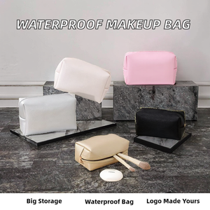 High Quality Wholesale PU Eco-Friendly Recyclable <b>Makeup</b> Organizer Bags Daily Travel Cosmetic <b>Case</b> Large Capacity Custom Zipper - Product Image 2