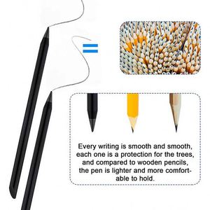 Nouveau crayon métallique personnalisable avec logo, effaçable, éternel, durable, pointe d'écriture sans encre, en aluminium - Product Image 6