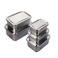 Boîte à lunch grande capacité en acier inoxydable 304 sans BPA couvercle étanche scellé avec fonction de congélation boîte à bento de stockage des aliments