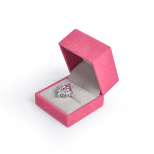 Custom Wholesale Luxury Velvet <b>Earring</b> Bracelet Necklace Ring Pink <b>Gift</b> Jewelry <b>Box</b> With Logo - Product Image 2