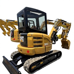Mini-excavatrice CAT 303 CR 304CR 305E, poids opérationnel de 1,5 tonne, capacité de la benne de 0,12 m³, chenilles, moteur hydraulique, benne de terrassement - Product Image 1