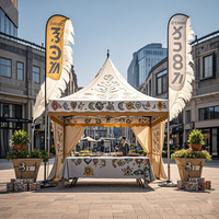 Tente d'Exposition Extérieure en Aluminium Imprimée sur Mesure, Auvents Publicitaires Commerciaux avec Logo Pop-up pour Foires et Événements